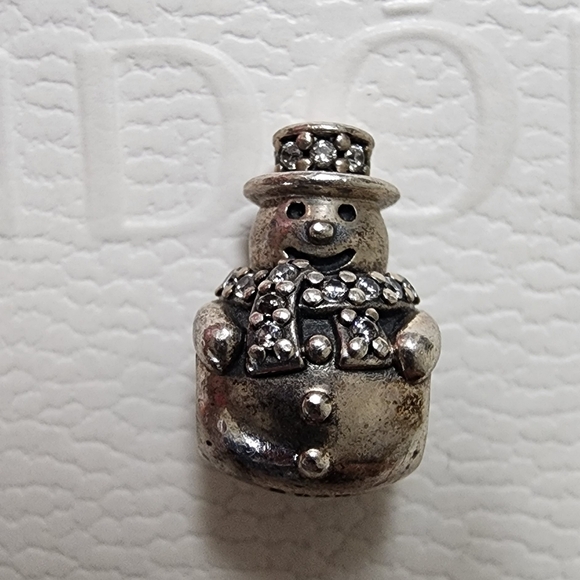 Pandora Snowman Charm with Clear Zirconia - Picture 2 of 6